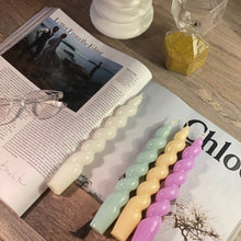 Load image into Gallery viewer, Pistachio Twisted Taper Candle 🕯