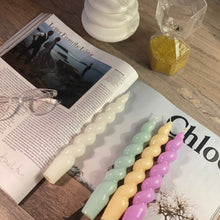 Load image into Gallery viewer, White Twisted Taper Candle 🕯