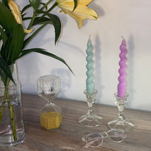 Load image into Gallery viewer, Lilac Twisted Taper Candle 🕯