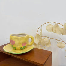 Load image into Gallery viewer, Tulip Mug with Saucer 🌷