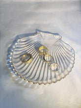 Load image into Gallery viewer, Glass Seashell Tray with Gold Rim 🐚
