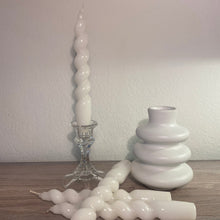 Load image into Gallery viewer, White Twisted Taper Candle 🕯