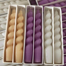 Load image into Gallery viewer, Lilac Twisted Taper Candle 🕯