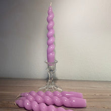 Load image into Gallery viewer, Lilac Twisted Taper Candle 🕯
