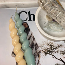 Load image into Gallery viewer, Beige Twisted Taper Candle 🕯