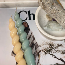 Load image into Gallery viewer, Pistachio Twisted Taper Candle 🕯