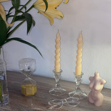 Load image into Gallery viewer, Beige Twisted Taper Candle 🕯