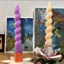 Load image into Gallery viewer, Lilac Twisted Taper Candle 🕯