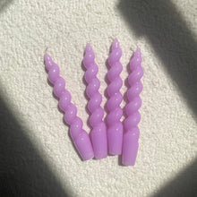 Load image into Gallery viewer, Lilac Twisted Taper Candle 🕯