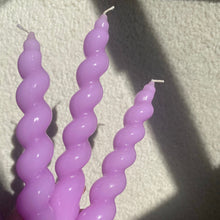 Load image into Gallery viewer, Lilac Twisted Taper Candle 🕯