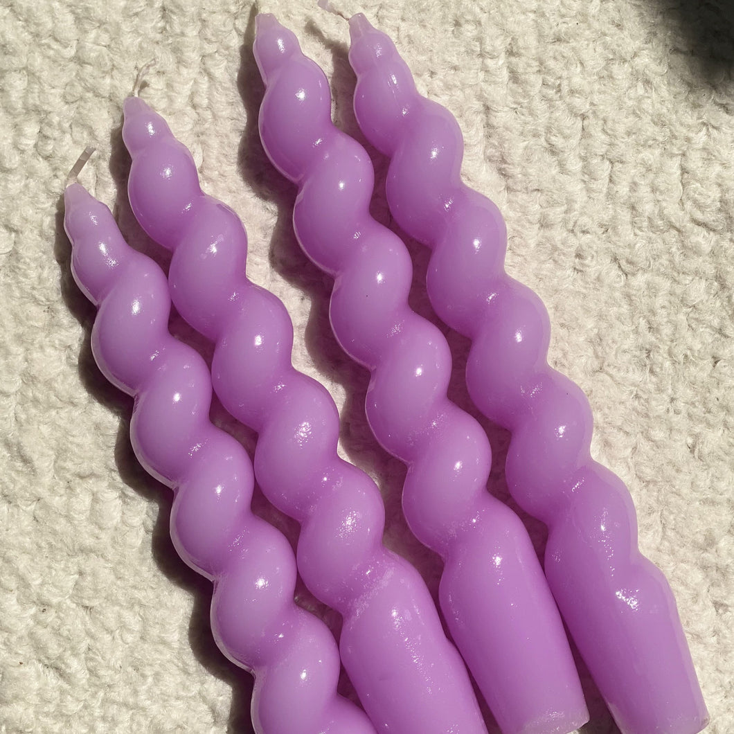 Lilac Twisted Taper Candle 🕯